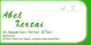 abel kertai business card